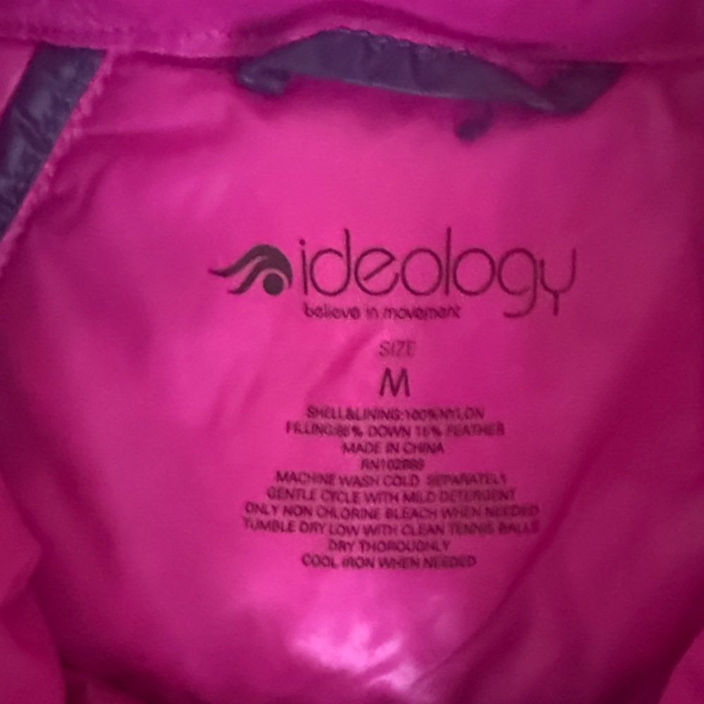 Ideology Blue and Pink Puffer Vest - Picture 2 of 5